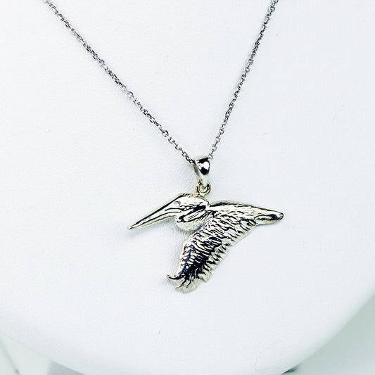 Sterling Silver Pelican - Hand Carved